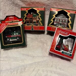 Coca Cola Town Square Collection Pizza Delivery Truck trim a tree lot vintage